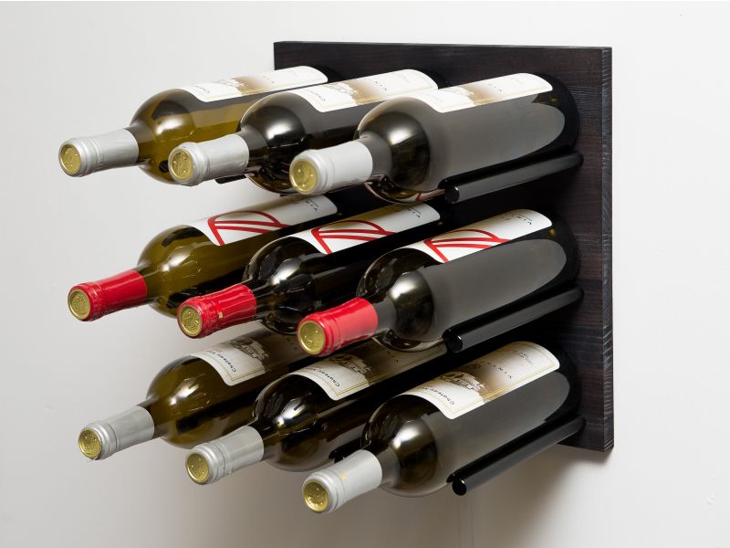 Grain & Rod metal and wood blended wine wall panels